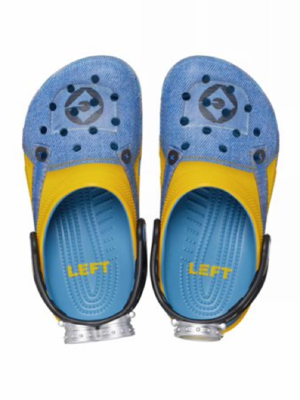 Minions Kids Crocs size C 12 - Yellow and Blue Slip-On Clogs